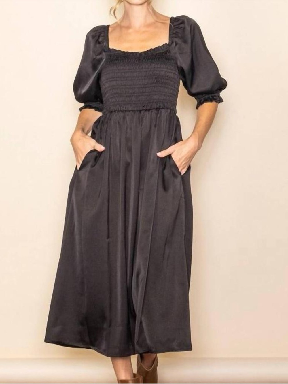 ELLOH Ruffle Puff‎ Dress